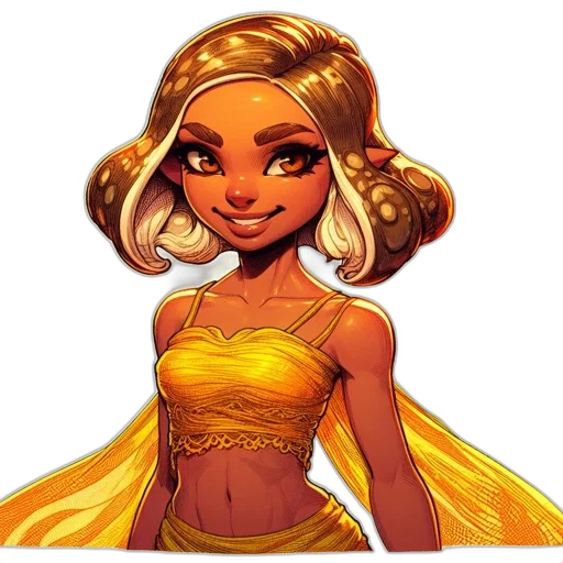 dress, concept art, comic book art, fantasy art transparent PNG cut-out