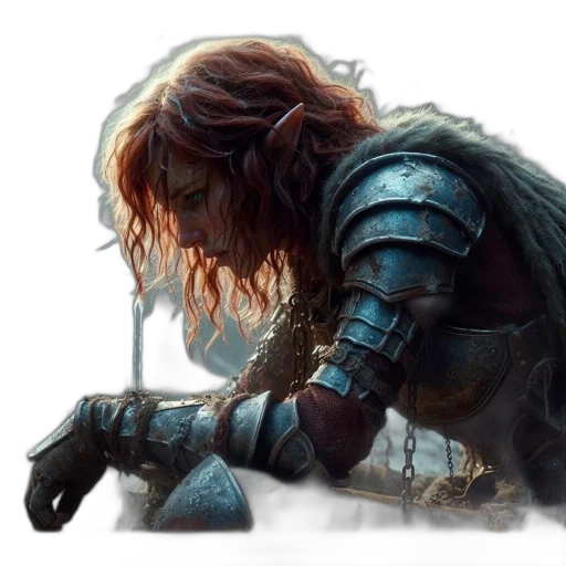 sword, weapon, dragon, hair transparent PNG cut-out