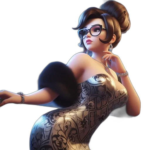 dress, concept art, 3d render, cartoon transparent PNG cut-out