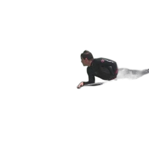creature, staff, surfer, black transparent PNG cut-out