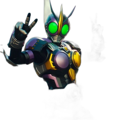 robot, mask, weapon, staff transparent PNG cut-out