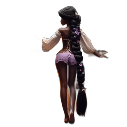 dress, staff, hair, concept art transparent PNG cut-out