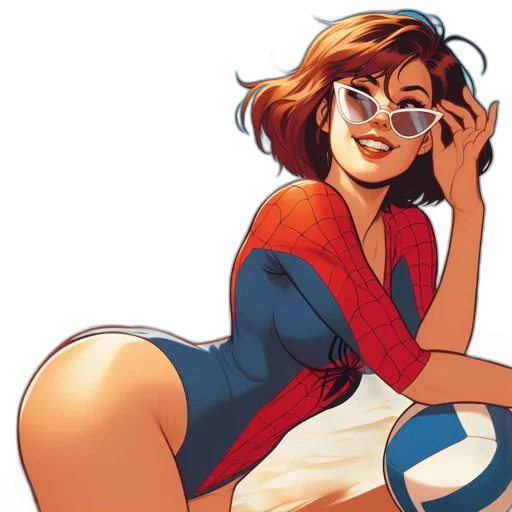 comic book art, concept art, cartoon, animated transparent PNG cut-out