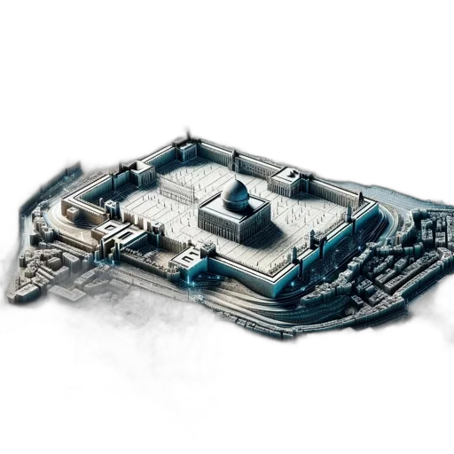 building, 3d render, concept art, cyberpunk transparent PNG cut-out
