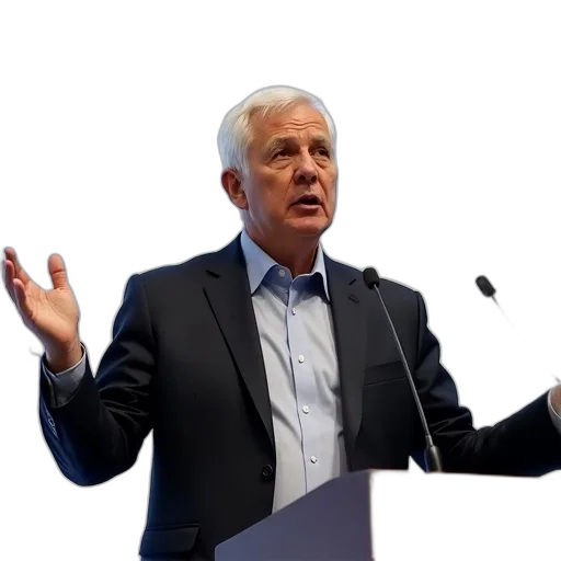 man, white, hair, standing transparent PNG cut-out
