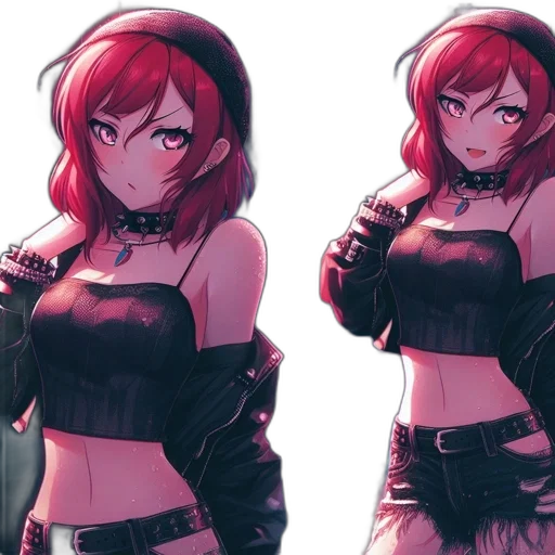 jacket, weapon, dress, anime transparent PNG cut-out