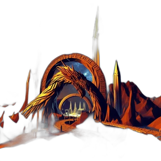 dragon, creature, weapon, mask transparent PNG cut-out