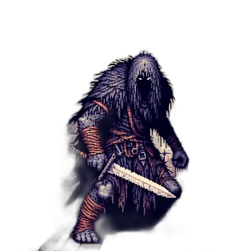 creature, sword, staff, mask transparent PNG cut-out