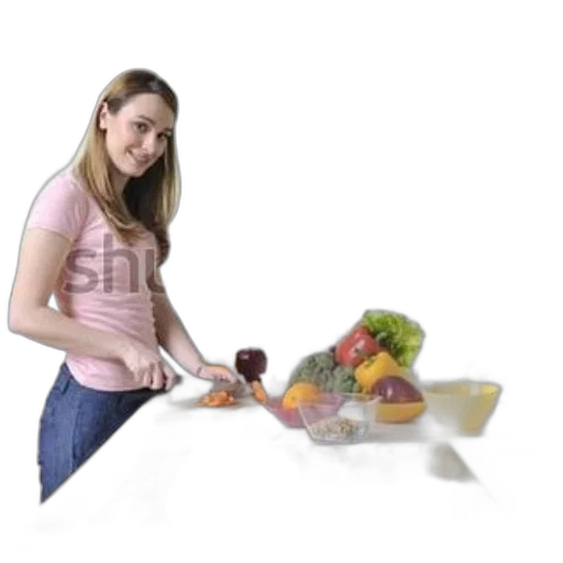 food, staff, 3d render, photorealistic transparent PNG cut-out