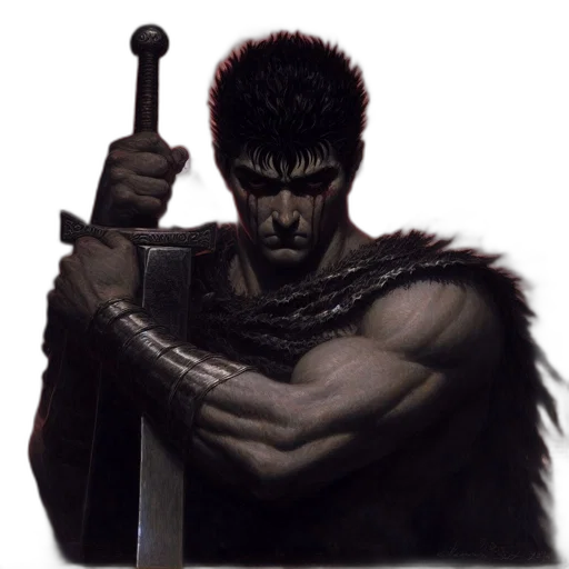 sword, staff, weapon, fantasy art transparent PNG cut-out