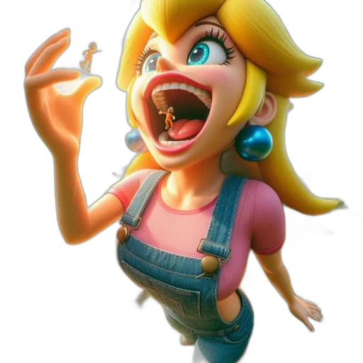 face, staff, creature, 3d render transparent PNG cut-out