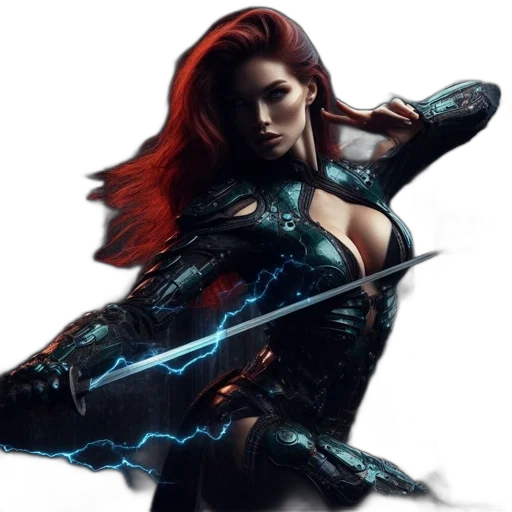 concept art, comic book art, fantasy art, 3d render transparent PNG cut-out