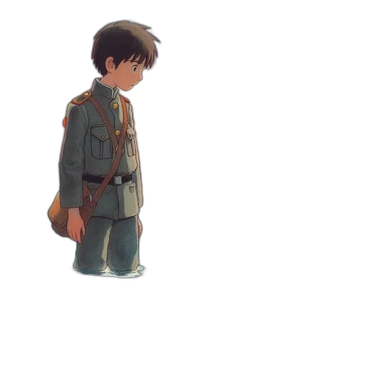 jacket, staff, weapon, robot transparent PNG cut-out
