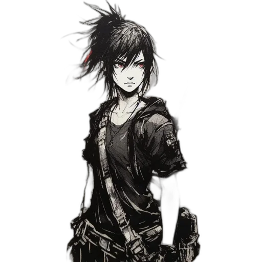 weapon, staff, jacket, concept art transparent PNG cut-out