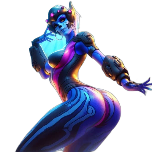 robot, weapon, mask, staff transparent PNG cut-out