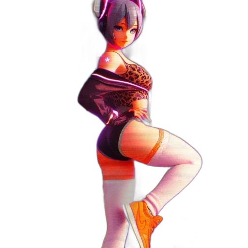 dress, robot, staff, weapon transparent PNG cut-out