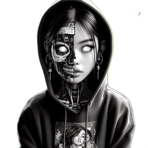 mask, face, jacket, robot transparent PNG cut-out