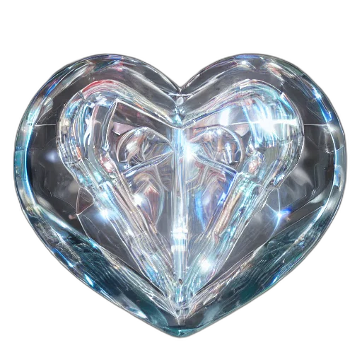 jewelry, crown, 3d render, heart transparent PNG cut-out