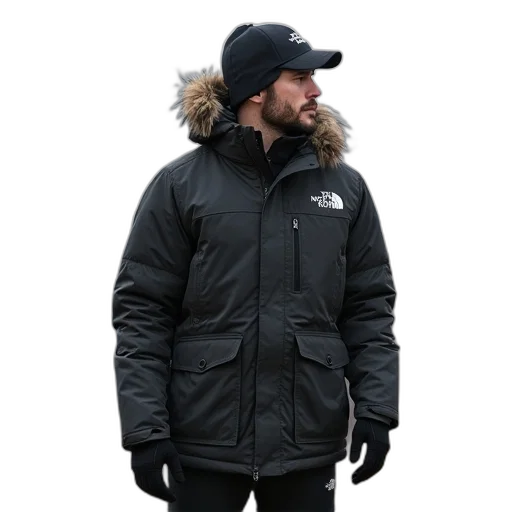 jacket, staff, hat, north transparent PNG cut-out