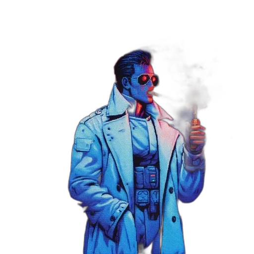 jacket, mask, staff, concept art transparent PNG cut-out