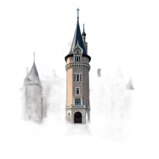building, concept art, fantasy art, watercolor transparent PNG cut-out