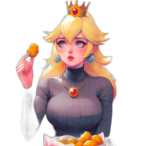 crown, food, dress, pixel art transparent PNG cut-out