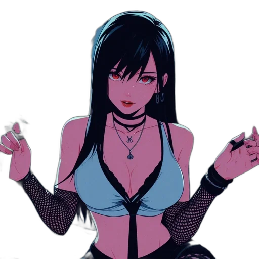 anime, pixel art, concept art, cyberpunk transparent PNG cut-out