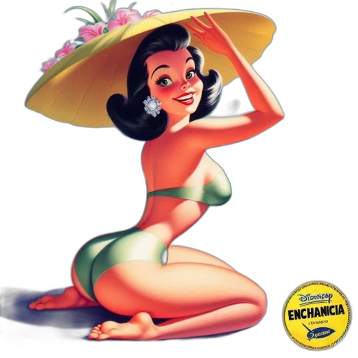 hat, dress, photorealistic, cartoon transparent PNG cut-out