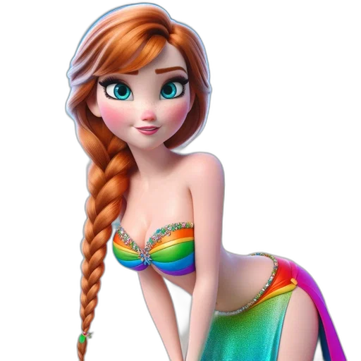 dress, 3d render, cartoon, concept art transparent PNG cut-out