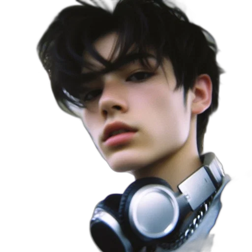 robot, face, hair, jacket transparent PNG cut-out