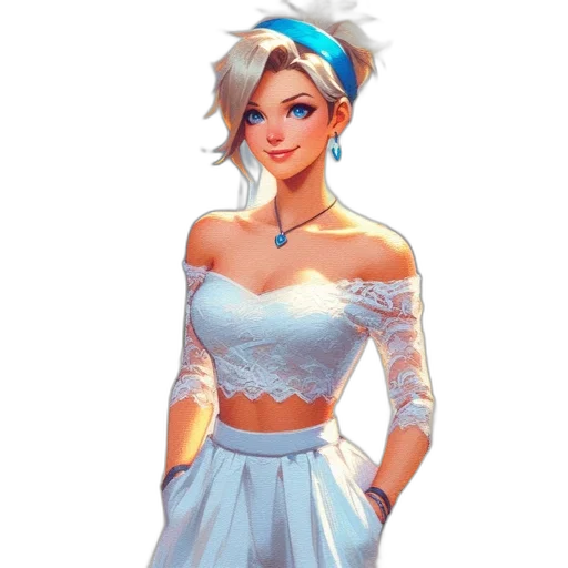 dress, staff, crown, face transparent PNG cut-out