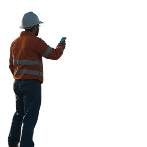 staff, robot, jacket, 3d render transparent PNG cut-out