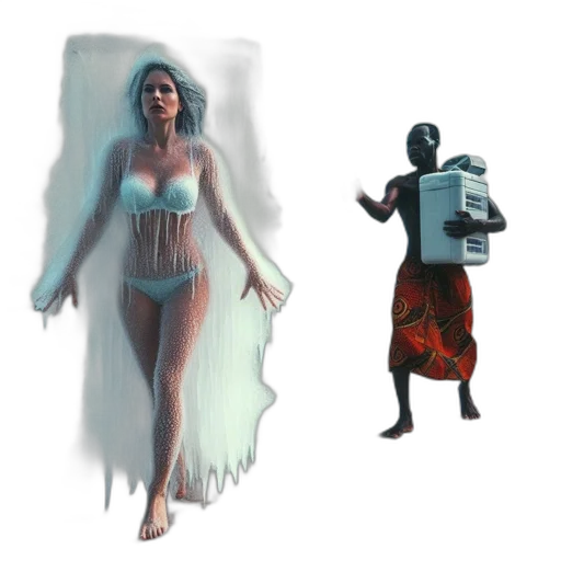 dress, robot, concept art, fantasy art transparent PNG cut-out
