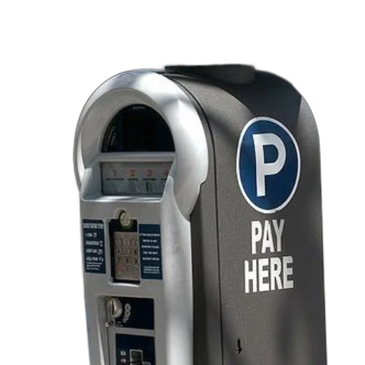 robot, parking, meter, blue transparent PNG cut-out