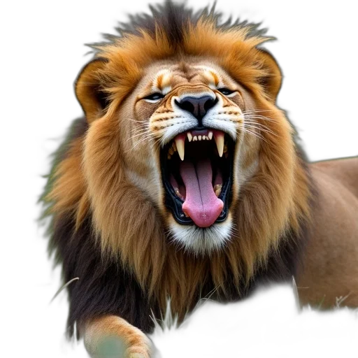 animal, creature, crown, photorealistic transparent PNG cut-out