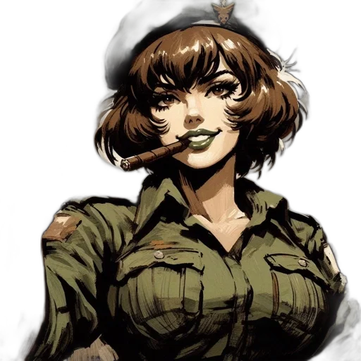 face, hat, staff, weapon transparent PNG cut-out
