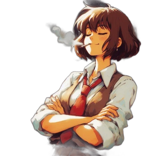 staff, jacket, face, dress transparent PNG cut-out