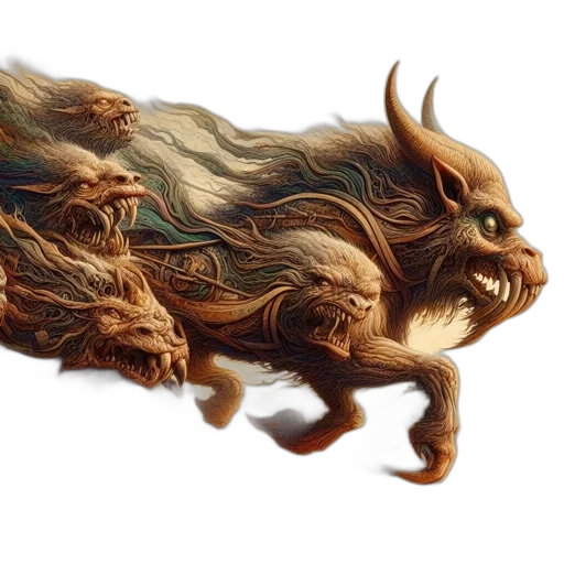 dragon, hair, mask, creature transparent PNG cut-out
