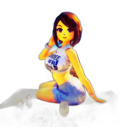 dress, robot, pixel art, 3d render transparent PNG cut-out