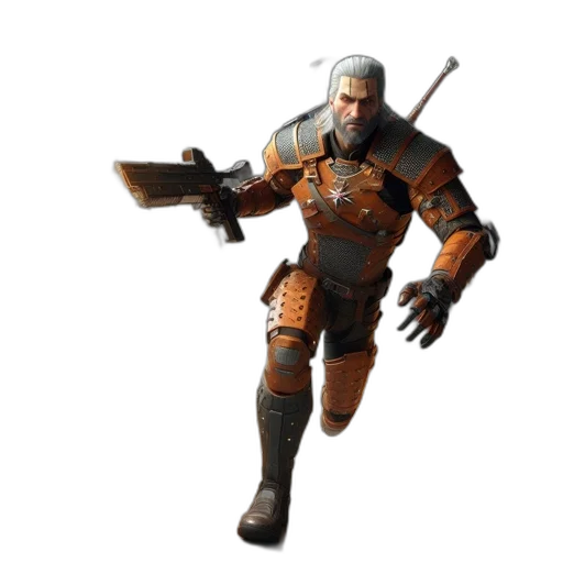 weapon, sword, staff, robot transparent PNG cut-out