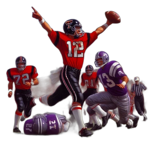 3d render, football, game, player transparent PNG cut-out