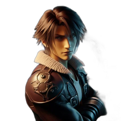 jacket, face, fantasy art, concept art transparent PNG cut-out