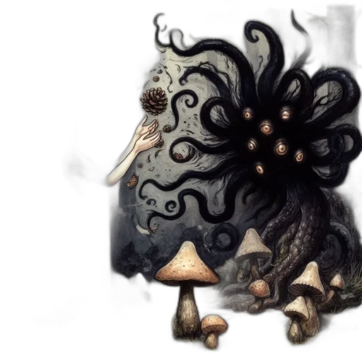 mask, creature, hair, crown transparent PNG cut-out