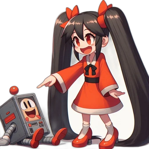 weapon, staff, robot, dress transparent PNG cut-out