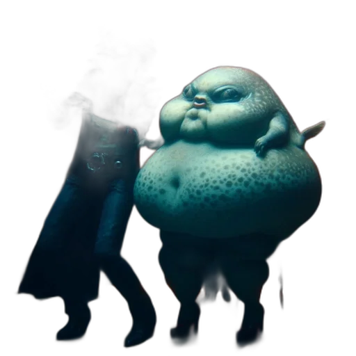 creature, staff, mask, robot transparent PNG cut-out