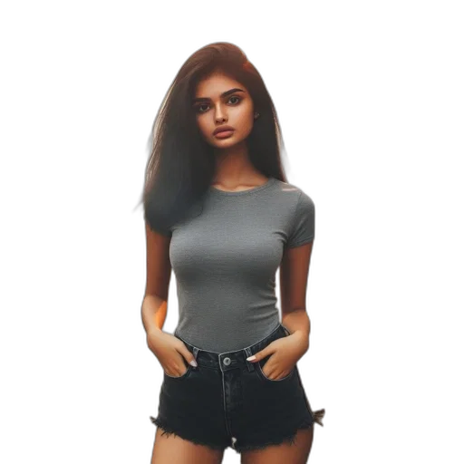 dress, jacket, hair, robot transparent PNG cut-out