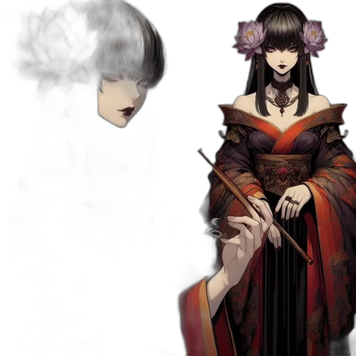 dress, mask, concept art, fantasy art transparent PNG cut-out