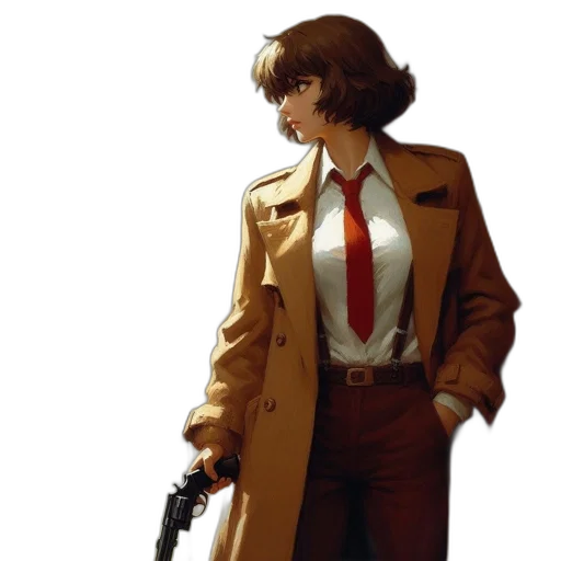 jacket, staff, weapon, concept art transparent PNG cut-out