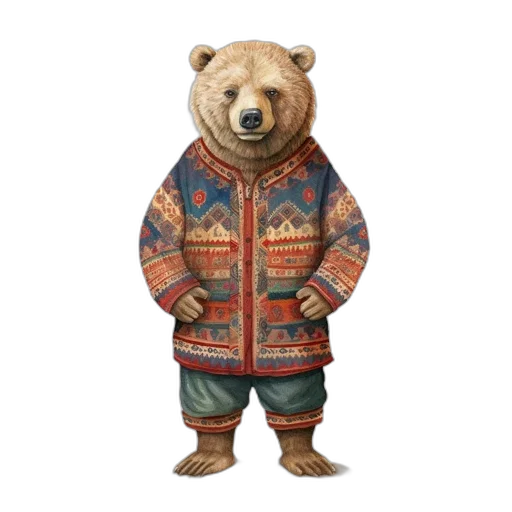 jacket, animal, concept art, 3d render transparent PNG cut-out