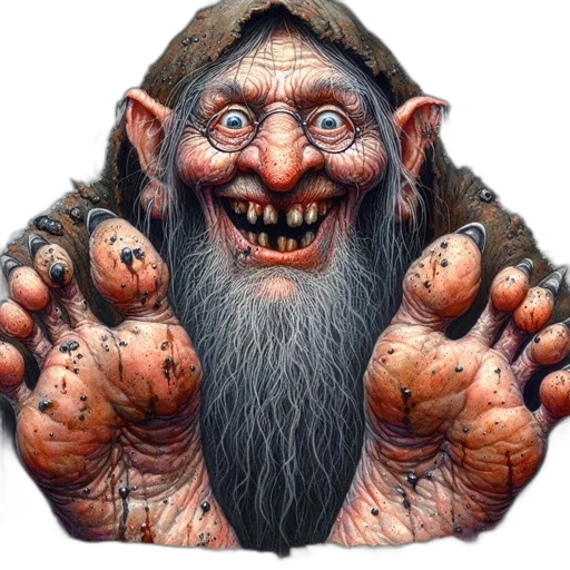 creature, face, mask, staff transparent PNG cut-out